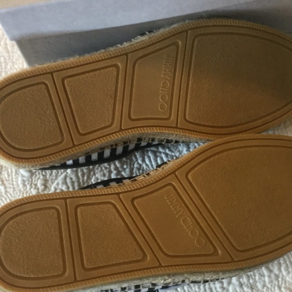 Jimmy Choo Mens Black & White Vlad Espadrilles Sz8